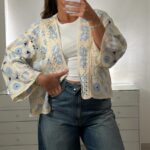 Gilet maille bleu ciel