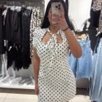 Robe à pois blanche