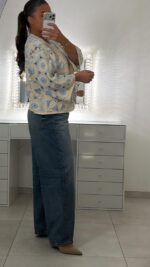 Gilet maille bleu ciel – Image 2