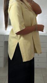 Blazer manche courte JAUNE – Image 2
