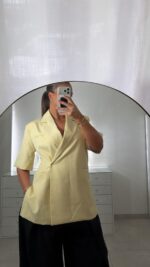 Blazer manche courte JAUNE
