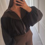 Ensemble jogging marron et noir