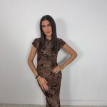 Robe chinoise marron