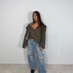 Gilet oversize choco