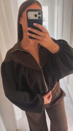 Ensemble jogging marron et noir – Image 2