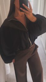 Ensemble jogging marron et noir – Image 5