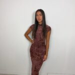 Robe chinoise bordeau