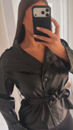 Trench en simili noir – Image 4
